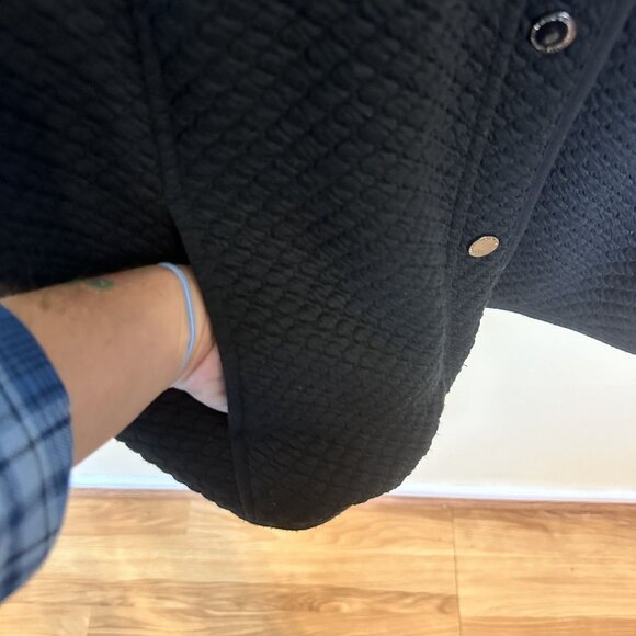 Isaac Mizrahi Live Womens Black Textured Cardigan Sweater XL Loungewear - Picture 7 of 9